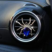 闪亮水晶蜘蛛汽车通风口夹，可爱水晶蜘蛛汽车空气清新剂通风口夹饰品，可爱水钻蜘蛛扩散器通风口夹，闪亮汽车空调装饰 - 彩色 - 查看 11