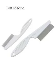 1件装宠物除蚤梳狗猫梳子除蚤梳美容梳脱毛宠物梳子跳蚤梳密齿梳宠物用品 - 彩色 - 查看 4