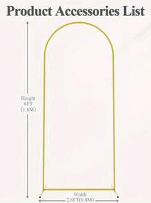1 pezzo Supporto in metallo a forma di arco, cornice ad arco dorata per palloncini per matrimonio, compleanno, festa nuziale, decorazione natalizia