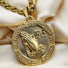 8mm 60cm Friso S Cord With Antique Coin Chain And 7 Identical Pendant Luxury In 18K Gold For Men - 咖啡 - 查看 1