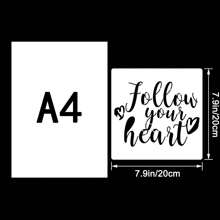 9 Pcs Word Stencils Inspirational Quote Stencils Reusable Plastic Motivational Templates For Word Art Works, Home Decor & DIY Projects - White - View 8