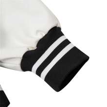 BOBBIE BURNS 1950s Unisex Woven Jacket, Patchwork Contrast Color Retro Baseball Uniform Sports Casual Coat