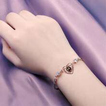 Love Nano Projection Bracelet, Custom Private Photo Memory Bracelet, Simple & Elegant Gift For Girlfriend/Couples, Holiday Gift Set