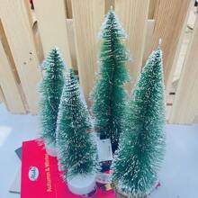 Cây thông Noel mini trang trí Giáng sinh trang trí máy tính để bàn nhà - màu xanh lá - Xem 3
