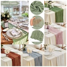 Khăn trải bàn vải thưa phong cách Bohemian, Bộ khăn trải bàn vải thưa dài 3,05 mét, Trang trí theo phong cách Boho cho đám cưới, tiệc cô dâu, sinh nhật, kỷ niệm, tiệc độc thân - Đa năng cho Halloween, Giáng sinh, Ngày lễ tình nhân - Chủ đề công chúa, Dễ sử dụng và tái sử dụng Quà tặng tốt nhất - Nhiều màu - Xem 1