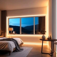 2835RGB Body Sensor LED Strip Light, 3.28FT/1M-16.4FT/5M, Battery Box Mounted Battery Powered Or USB Powered (Batteries Not Included), Warm Light/White Light Optional, Soft And Bright Colors Suitable For Staircases, Closets, Study Rooms, Bedrooms. - CT-white Light/Warm Light - View 5
