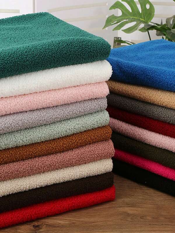 1pc Teddy Fleece Fabric With Small Granule, Warm Sofa Cushion Cover Lining Fabric For Autumn/Winter Clothing