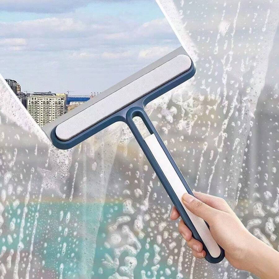 Glass Window Squeegee Cleaner, Bathroom Mirror Water Scraper Washing
