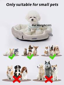 Giường Burrito bằng vải nhung màu xám cho thú cưng, dành cho mèo và chó nhỏ/trung bình - Màu Khaki - Xem 10