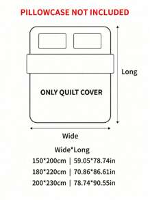 1pc Cartoon Printed Polyester Duvet Cover, Suitable For Bedroom And Dormitory Use - Blue - View 4