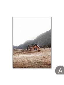 1 件花卉鹿芦苇蒲公英北欧自然风景米色墙壁海报装饰帆布印刷艺术画客厅图片无框 - 彩色 - 查看 31