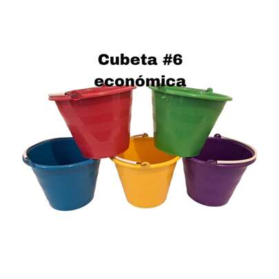 50 Cubetas Económicas 2 Litros Plástico Colores Bandejas #6 Premium