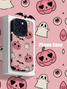 1 件简约可爱南瓜图案条纹仿皮保护软手机壳，适用于 iPhone 和 S15/S15 PLUS/S15 PRO/S15 PRO MAX - 彩色 - 查看 1