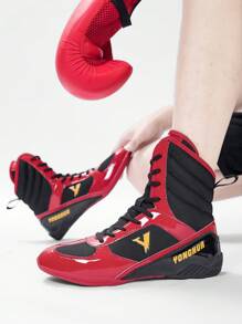 21 cm hohe Wrestlingschuhe für Herren, MMA-Boxschuhe, Trainingsstiefel, Muay Thai Kickboxschuhe