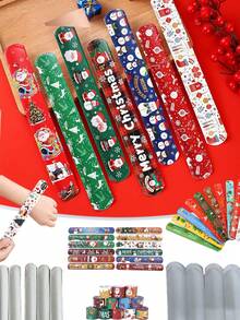 10 chiếc nhẫn bấm Giáng sinh, quà tặng Giáng sinh, ông già Noel, tuần lộc, thiết kế cây thông Noel, phụ kiện ngày lễ, đồ trang trí tiệc Giáng sinh, quà tặng ngày lễ, đồ trang trí Giáng sinh - Nhiều màu - Xem 2