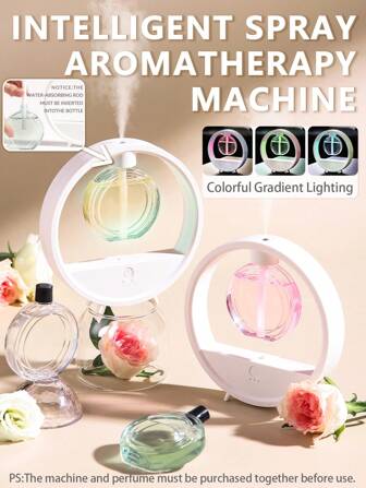 自动香薰扩散器，电动喷雾香薰机，壁挂式和台式两用自动香水分配器，四速可调精油扩散器，适用于客厅、浴室或办公室空间