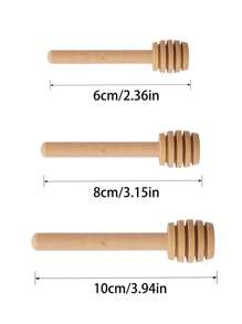 10 件、30 件/套高品质蜂蜜搅拌棒搅拌手柄罐勺实用 100 件木质勺子蜂蜜长棒用品蜂蜜厨房工具 - 原木色 - 查看 2