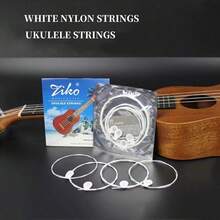 4 dây đàn Ukulele bằng nylon màu trắng Phụ kiện thay thế - trắng - Xem 3