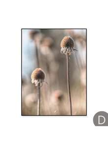 1 件花卉鹿芦苇蒲公英北欧自然风景米色墙壁海报装饰帆布印刷艺术画客厅图片无框 - 彩色 - 查看 25