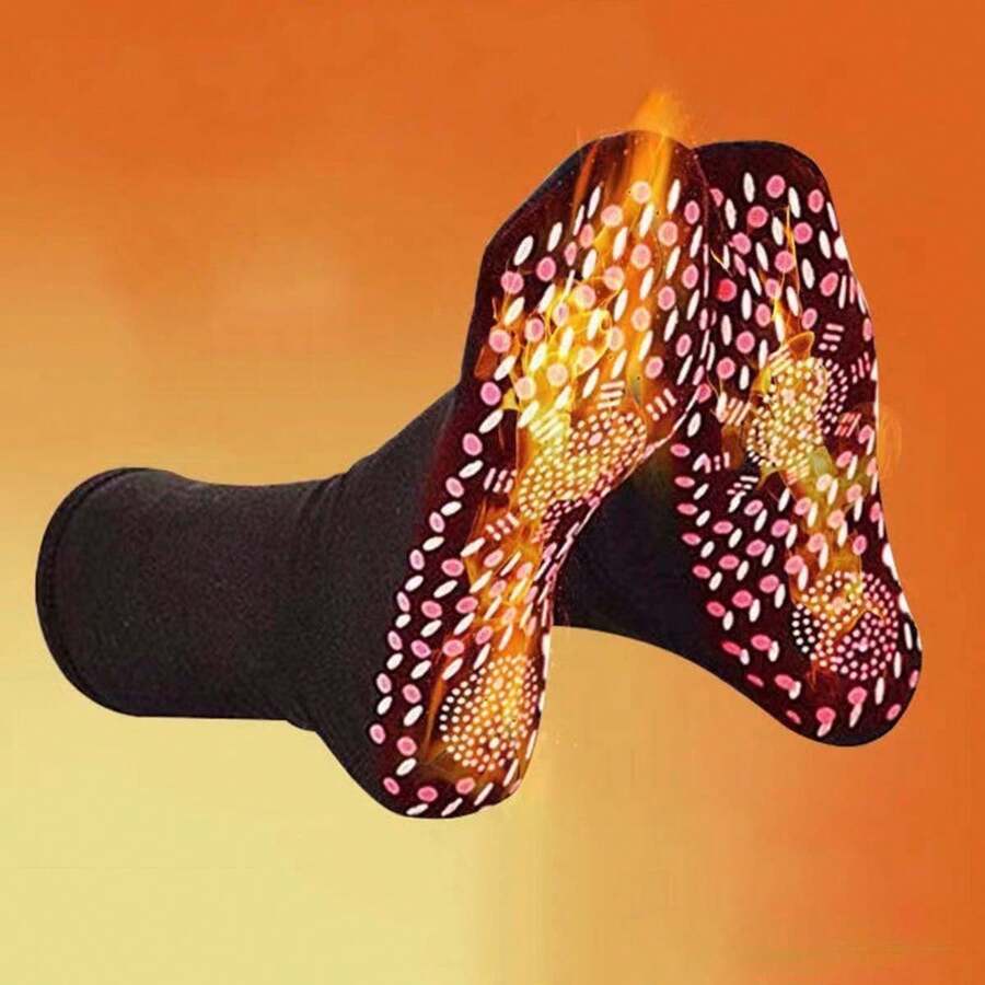 自热袜、地板袜、托玛琳保暖袜、按摩防寒筒吸汗袜 - 彩色 - 查看 1