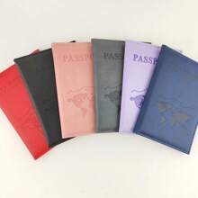[定制] 定制名称 PU 皮革护照夹，旅行配件护照钱包，票夹，信用卡钱包，适合送礼，男女通用