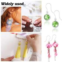KMEOSCH 20/50 piezas Ganchos para pendientes de plástico transparente hipoalergénicos de 14,5x17 mm con broches para pendientes, componentes para hacer pendientes DIY
