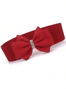 1pc Women Fashion Casual Bow Elastic Waist Belt, Versatile Decoration For Dress, Shirt, Coat Valentine's Day Valentines Summer, School Fall, Autumn, Halloween - Butterfly - View 6