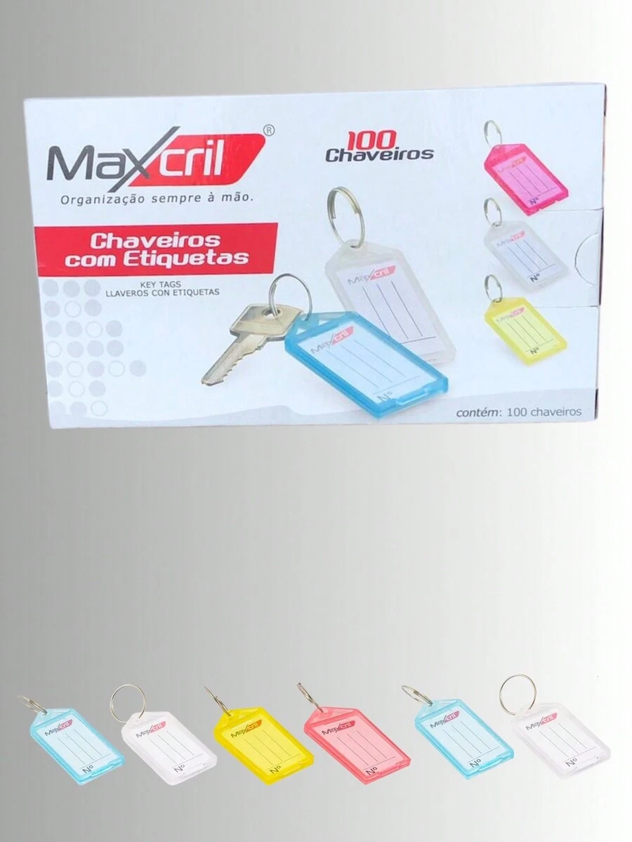 Keychains With Label Colorful Key Organizer Identifier - 100 單位 - 查看 1