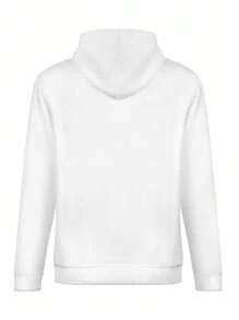 Oversized Style For Women, Men's Warm Christmas Print Pullover Round Neck Hoodie With Kangaroo Pocket And Drawstring - Long Sleeve Casual Top For Autumn And Winter, A Double-Layer Hood Hoodie, Fleece Lining For Excellent Warmth