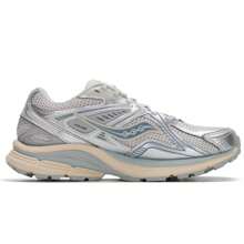 Saucony 休闲透气网眼运动鞋，舒适运动跑步鞋男女通用 - 灰銀蘭 - 查看 2