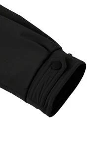 Risissida Women's Autumn/Winter Detachable Faux Fur Collar Thickened Down Jacket, Zipper/Button Closure, With Pockets - Black - View 8