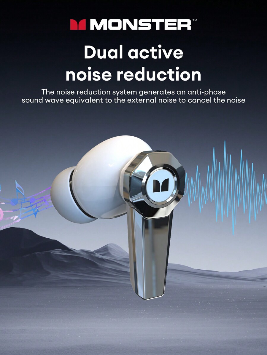 Écouteurs Bluetooth Monster XKT32, design semiintraauriculaire avec son stéréo haute