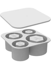 杯子用冰格硅胶制冰机带盖适用于 20 盎司 30 盎司 40 盎司玻璃杯可重复使用硅胶冰模用于冰饮 4 件圆柱形冰格杯配件 - 多色 - 查看 11