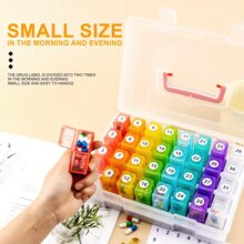 Monthly Pill Organizer 2 Times A Day, 30 Day Pill Organizer 2 Times A Day, Monthly Pill Organizer 2X A Day With A Pill Box