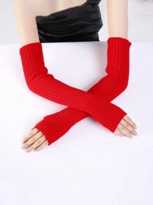 1 Cặp Găng Tay Thời Trang Nữ Ấm Áp Dài Gothic Lolita Tự Làm Găng Tay Đan Co Giãn Ngón Tay Găng Tay Trơn Cổ Điển Bảo Vệ Tay Áo Móc Tay Giữ Ấm Tay Găng Tay Khuỷu Tay Dài Không Ngón Tay Đan Len Tay Áo Mùa Đông Màu Trơn - Nhiều màu - Xem 7