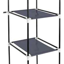 Closet Organizador de Ropa Armario Minimalista de Ropa de Tela y Tubo Aleación para Ropa Organizador Ropero Plegable Funda Antipolvo, Armable y Portátil Cuenta con Amplio Espacio de Almacenamiento y Espacio para Colgar Ropa Fácil de Armar - Camel - Ver 6