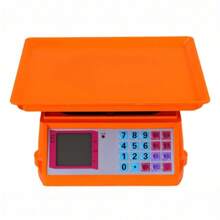 balanza digital comercial, 40kg, pantallas de usuario y cliente, funcion de conteo de piezas, precio neto, teclado para productos con mayor desplazamiento, LCD - Tipo de Enchufe A USA (110-127V) - Ver 1
