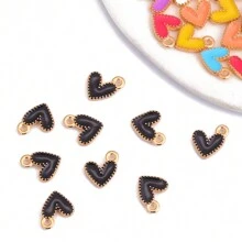 20 pçs bonito gota de óleo em forma de coração pingente de liga de zinco para mulheres pulseira colar diy jóias fazendo