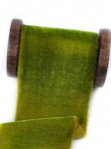 1pc Handmade Frayed Edging Velvet Suede Cloth Ribbon For Wedding Invitation Wrapping Bouquets Birthday Party Decorations Gifts Christmas & Thanksgiving Decorations, Gift Wrapping, Wedding Bouquets (Spool Not Included)