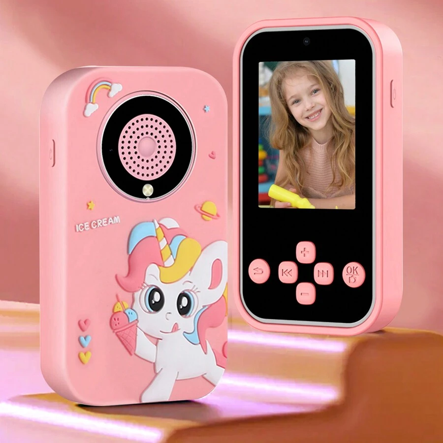 适合 6-8 岁女孩男孩的儿童智能手机礼物，带前置摄像头，圣诞礼物，适合 3 4 5 7 6 8 10 岁儿童的玩具，生日礼物创意 - 彩色 - 查看 1