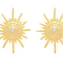 Star Earring With Zirconia 18k Gold Plated - 金色 - 查看 2
