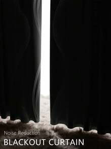 2 件银色箔波浪遮光窗帘，隔热，适用于客厅、卧室、阳台和其他装饰窗户 - 多色-A - 查看 2