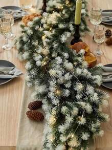 1 件圣诞人造植物花环藤蔓，家居装饰豪华假松藤挂饰客厅室内，场景装饰，节日装饰，房间装饰，家居装饰，办公室装饰，主题派对装饰，圣诞装饰，餐桌中心装饰 - 彩色 - 查看 6