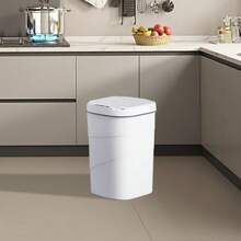 Cubo de basura con sensor inteligente - Cubo de basura con tapa automática con pilas, adecuado para cocina y baño - Pilas no incluidas, funcionamiento a ≤36V, ideal para almacenamiento de residuos de cocina y baño - Multicolor - Ver 5