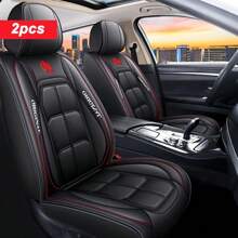 2 件通用汽车座椅套 PU 皮革座椅套垫汽车座椅保护垫适用于轿车 SUV 汽车配件（仅 2 个前座椅套） - 2pcs - 查看 14