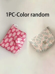 Ví hoa và thắt nút nhiều lớp, túi đựng đồ mini di động, túi đựng tai nghe, chặn RFID, quà tặng màu hồng cho phụ nữ - Nhiều màu - Xem 12