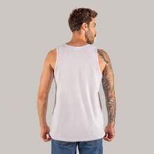 Cotton T-Shirt Comfortable Gym Tank Top With Trees Print - trắng - Xem 5