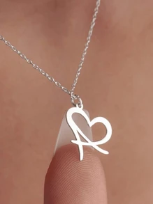 1 chiếc Dây chuyền đầu tình yêu bằng thép không gỉ mạ vàng vàng bạc dành cho nữ, thiết kế cá nhân hóa đơn giản, phù hợp với mọi loại trang phục, Giáng sinh và ngày lễ tình nhân là món quà hoàn hảo cho bạn gái Quà tặng sinh nhật cho mẹ Quà tặng Giáng sinh, Mẹ, Mẹ, Ngày của Mẹ, Quà tặng - Nhiều màu - Xem 8