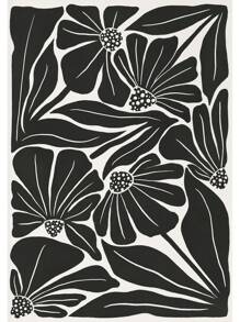 1pc Mid Century Neutral Beige Black Abstract Plant Botanical Flower Poster In Canvas Tranh Tường Hình Ảnh Cho Phòng Trang Trí Nội Thất Không Có Khung - Nhiều màu - Xem 19