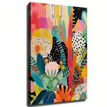 1 Piece Wooden Frame Thicken Canvas Painting, Wooden Frame Art Graffiti Abstract Flower Canvas Painting Wall Art Printed Poster Wall Painting Decoration Home Gift, Living Room, Bathroom, Bedroom, Kitchen - 20*30吋/50*76公分 帶框 - 查看 3